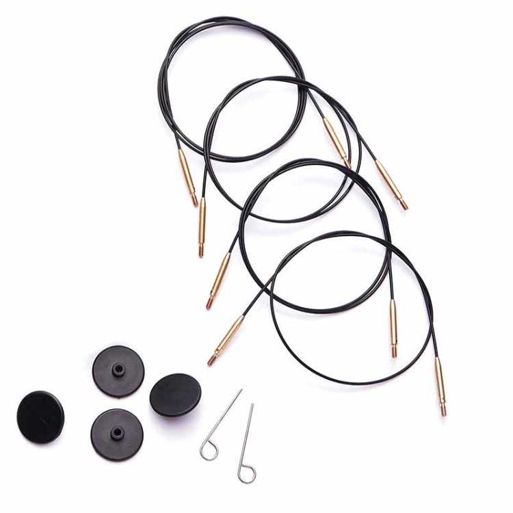  Cable: 360° Swivel: Interchangeable: Black/Matte Gold: 76cm