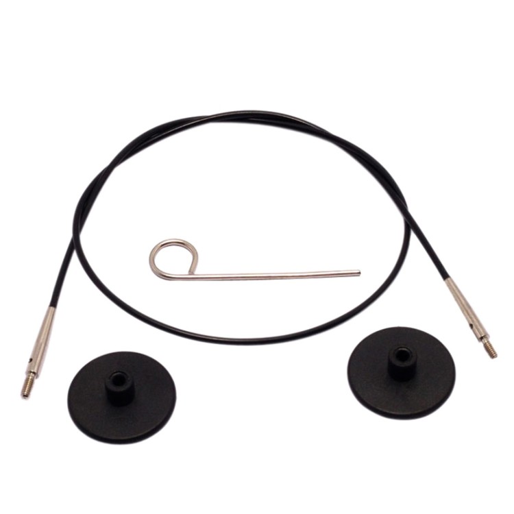 Cable: Circular: Interchangeable: Black: 20cm