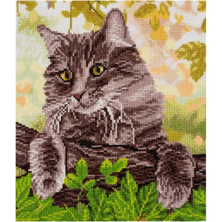 Counted Cross Stitch Kit: Large: Cat