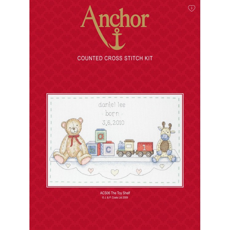 Counted Cross Stitch Kit: The Toy Shelf
