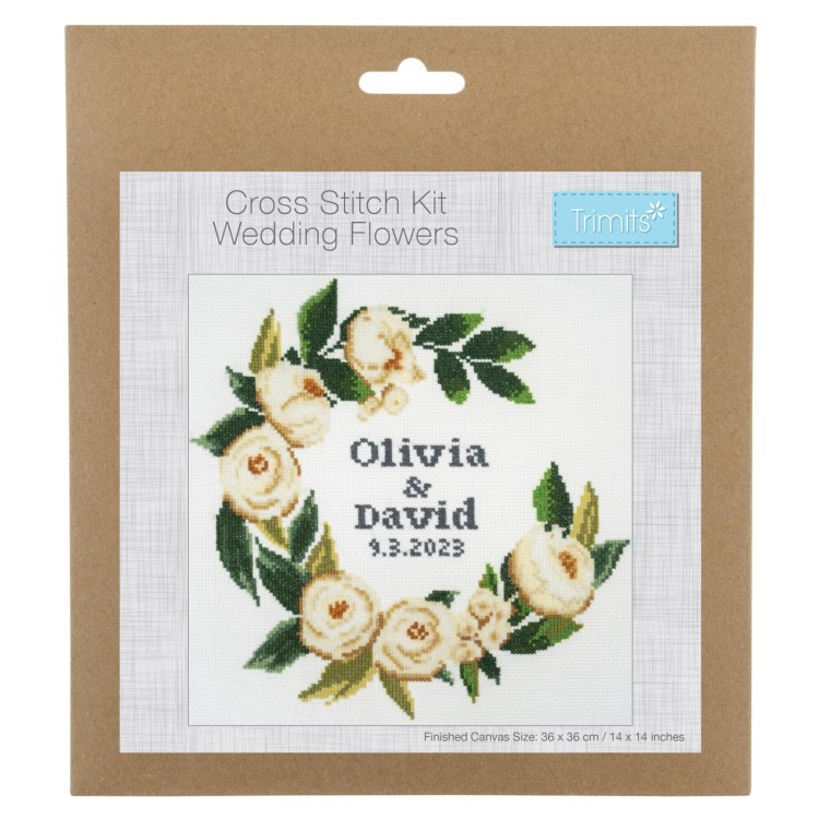 Cross Stitch Kit Wedding Flowers