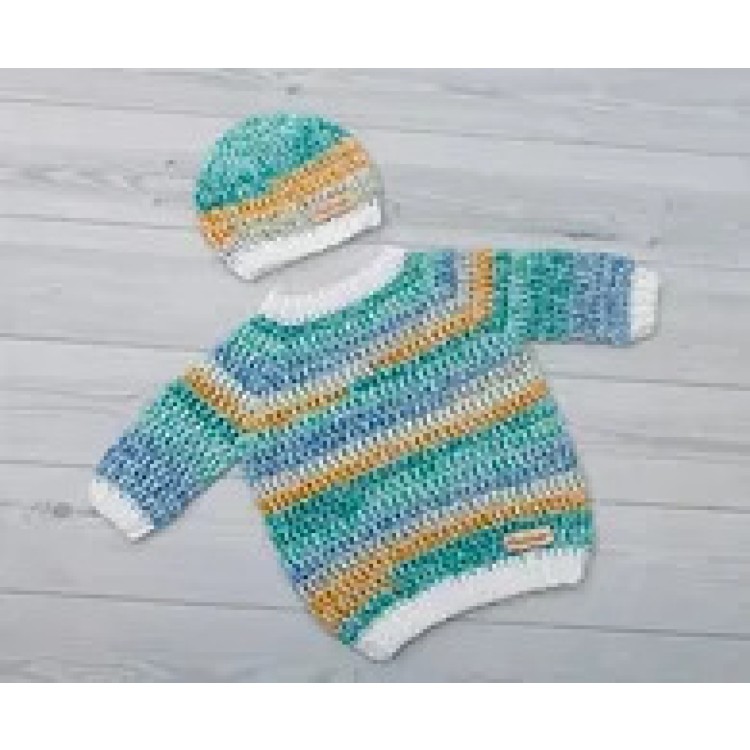 CY1808 Cygnet Tickly Tots dk Sweater & Beanie Pattern