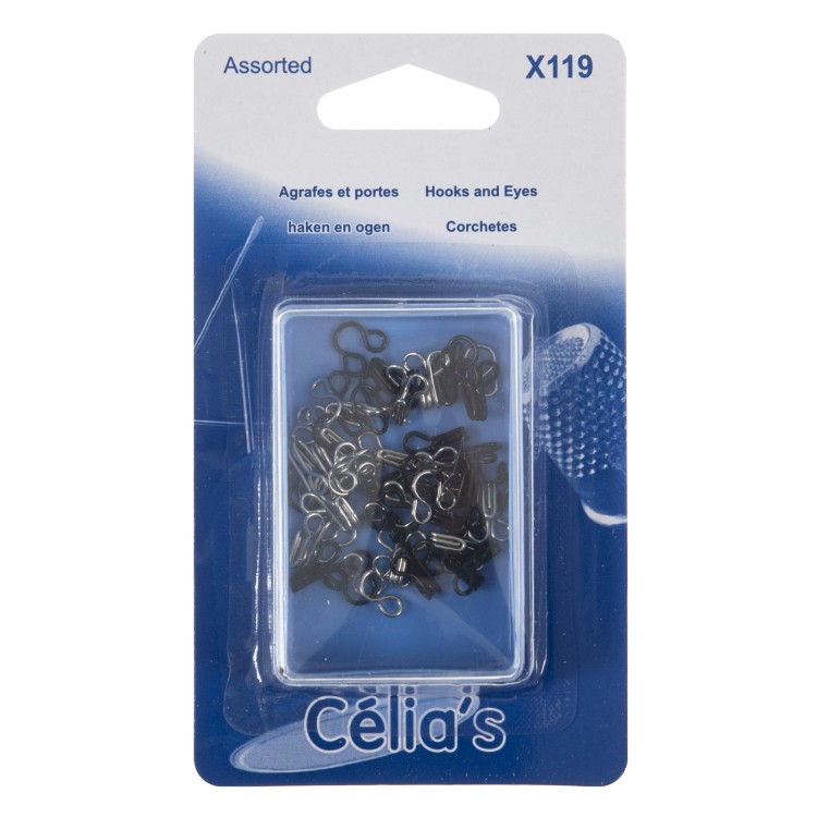 Fasteners: Hook and Eyes: Assorted