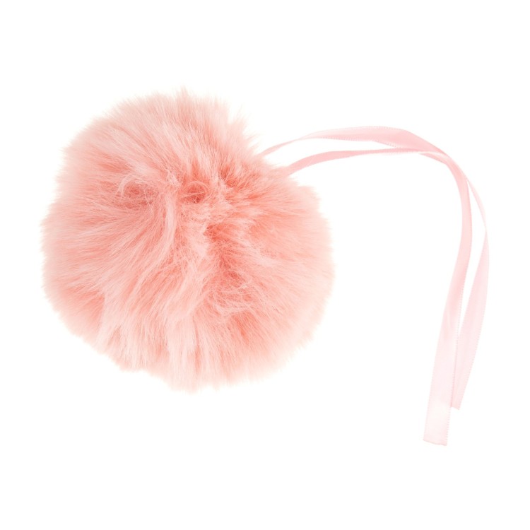 Faux Fur Pom Pom 11cm Bright Pink