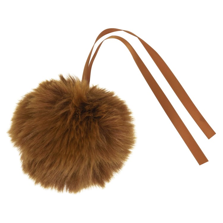 Faux Fur Pom Pom 11cm Cinnamon