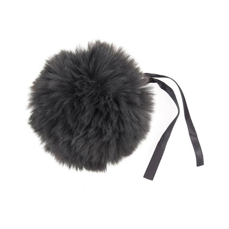 Faux Fur Pom Pom 11cm Grey