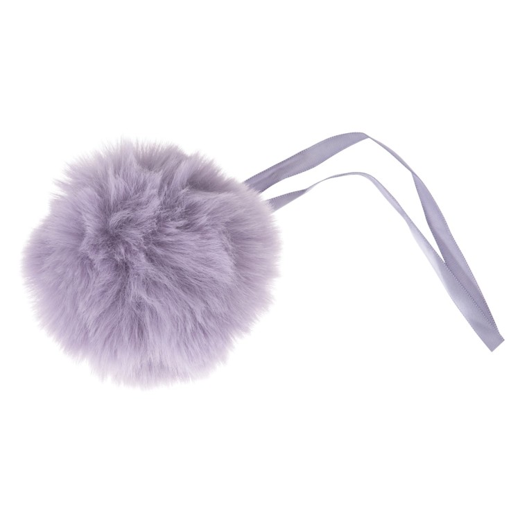 Faux Fur Pom Pom 11cm Lilac
