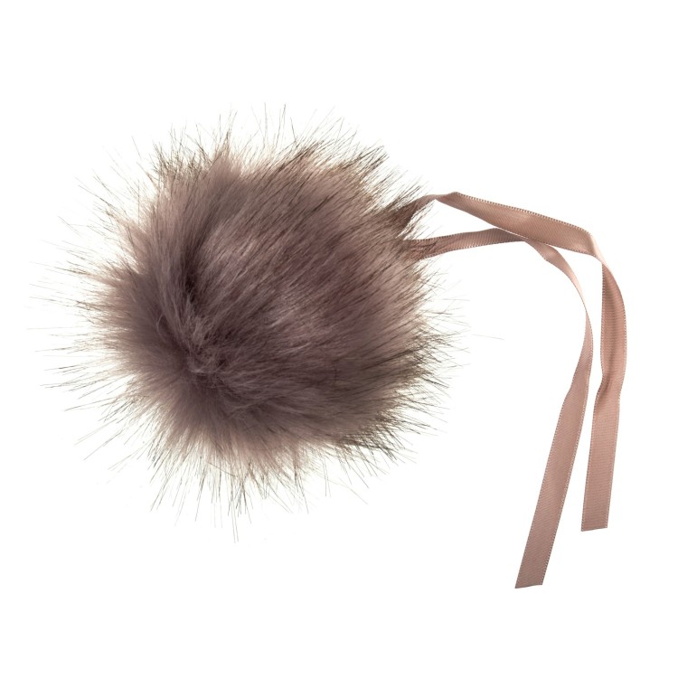 Faux Fur Pom Pom 11cm Mauve Tip
