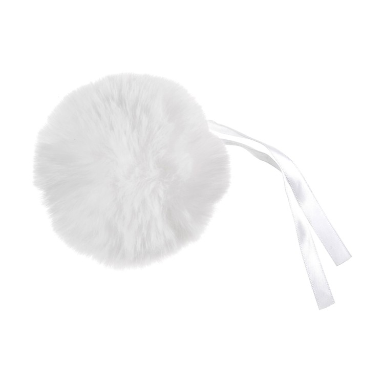 Faux Fur Pom Pom 11cm White