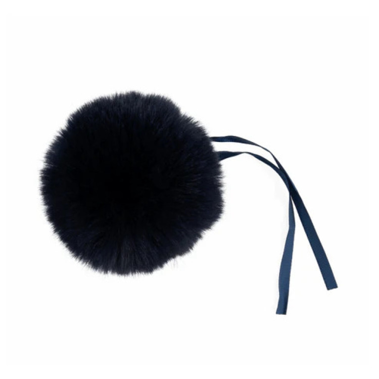Faux Fur Pom Pom 11cmm Black