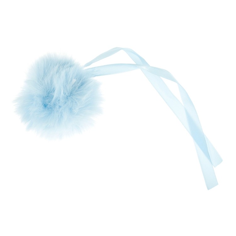 Faux Fur Pom Pom 6cm Bright Blue