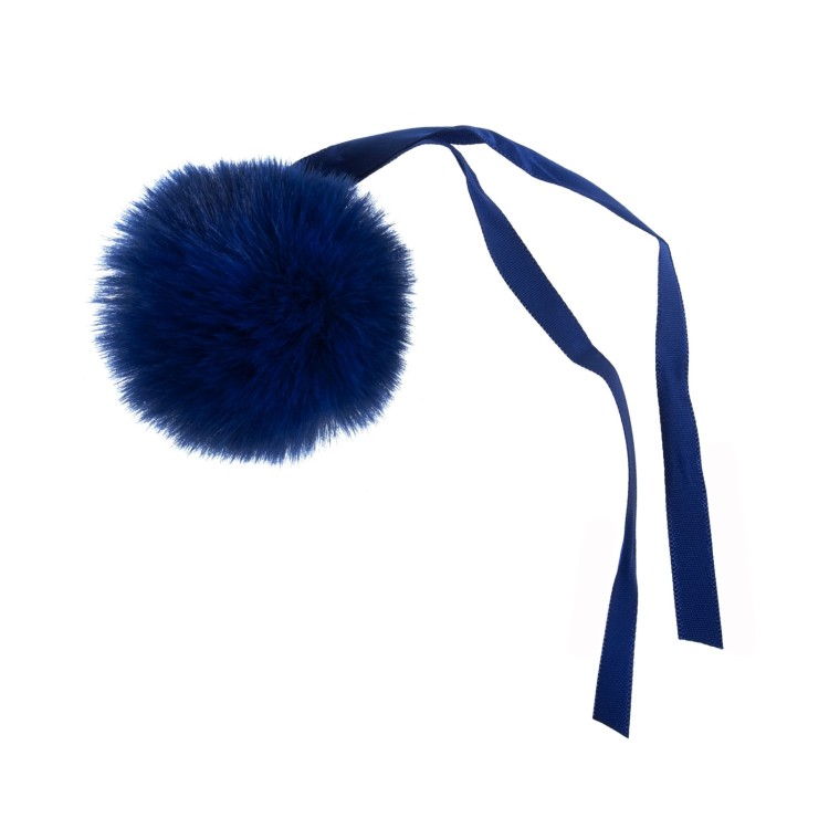 Faux Fur Pom Pom 6cm Colbolt Blue
