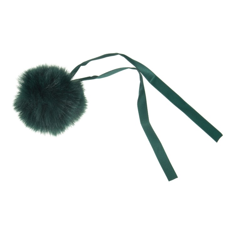 Faux Fur Pom Pom 6cm Dark Green