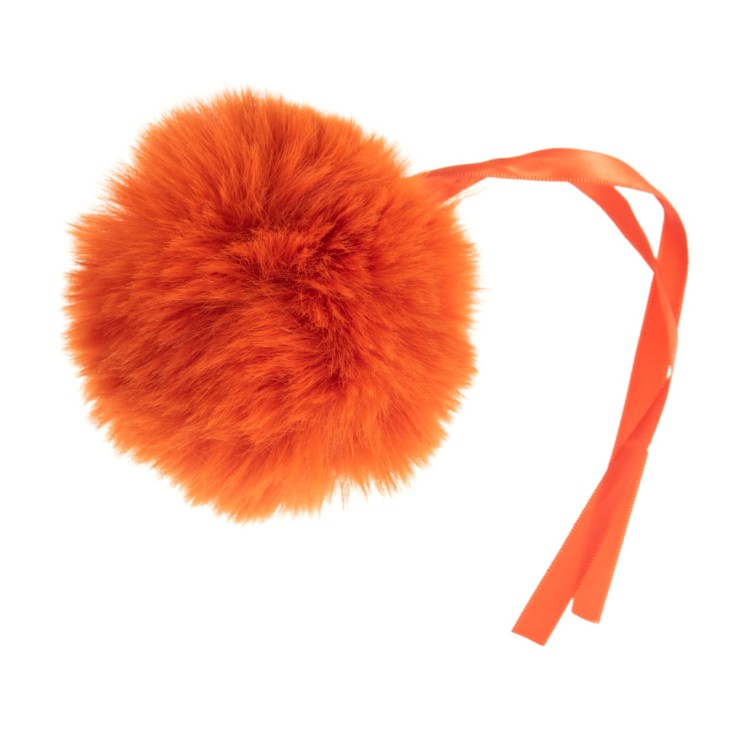 Faux Fur Pom Pom 6cm Orange