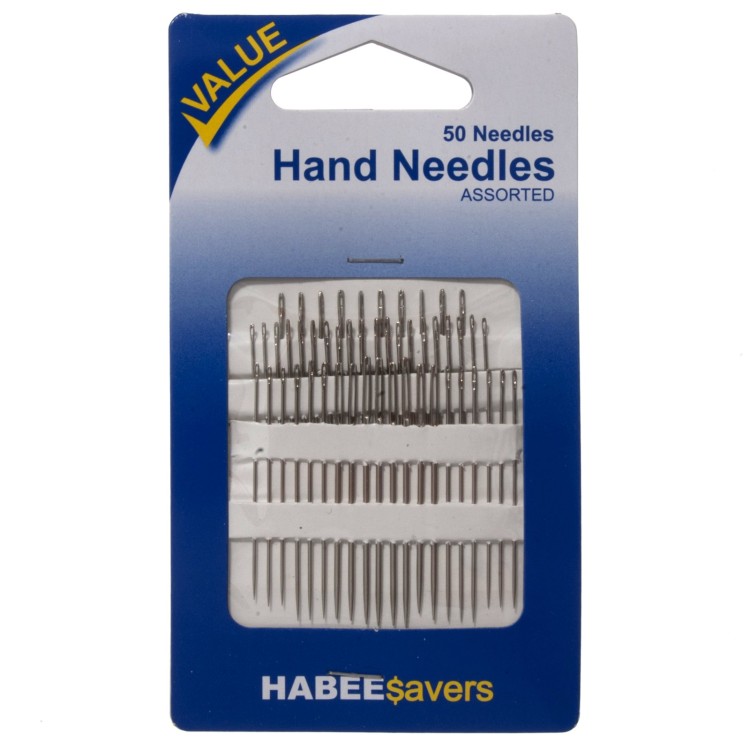  Habee Savers: Hand Sewing Needles: Assorted: 50 Pieces