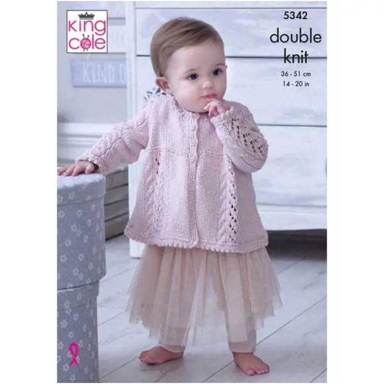 King Cole 5342 Matinee Jacket, Hat, Cushion & Blanket DK