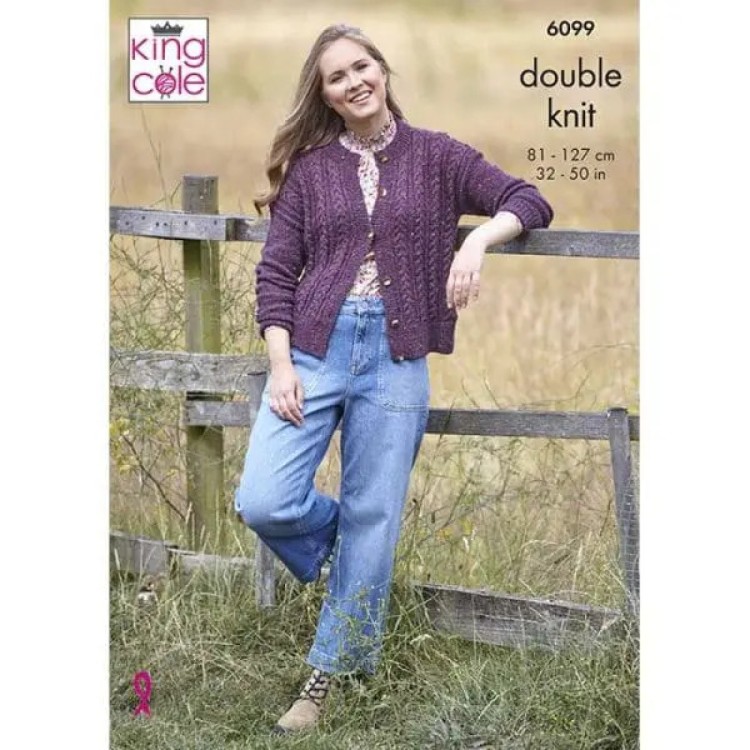 King Cole 6099 Ladies Sweater & Cardigan DK