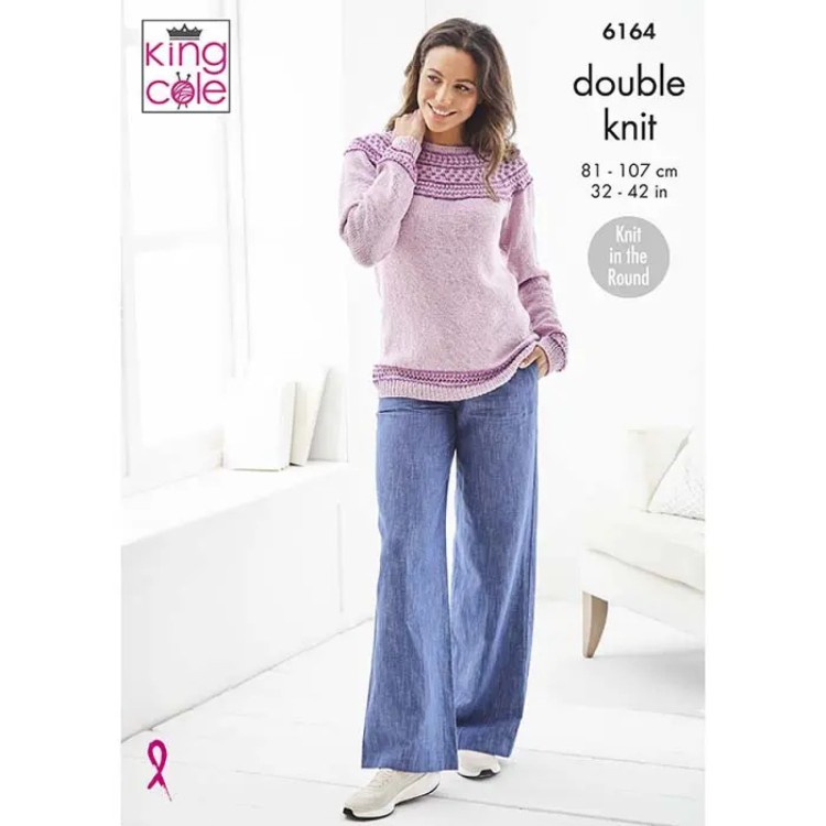 King Cole 6164 Easy Knit in the round Sweater DK