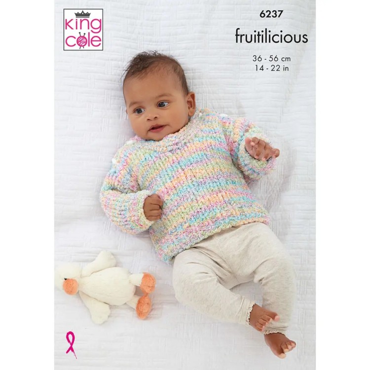 King Cole Pattern 6237 Babies Hooded Jacket, Collared Cardigan & Waistcoat 