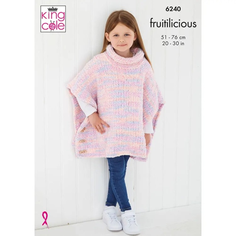 King Cole Pattern 6240 Poncho and Sweater