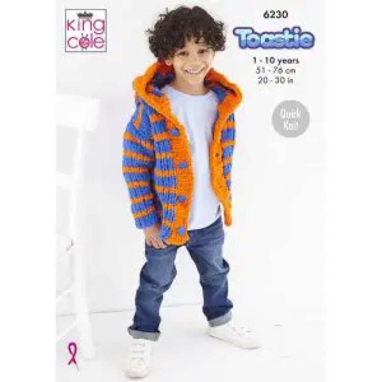 Kingcole Pattern 6230 Toastie Cardigan & Hoodie Pattern