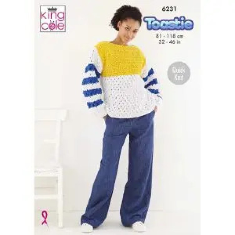 Kingcole Pattern 6231 Toastie Sweater & Cardigan Pattern