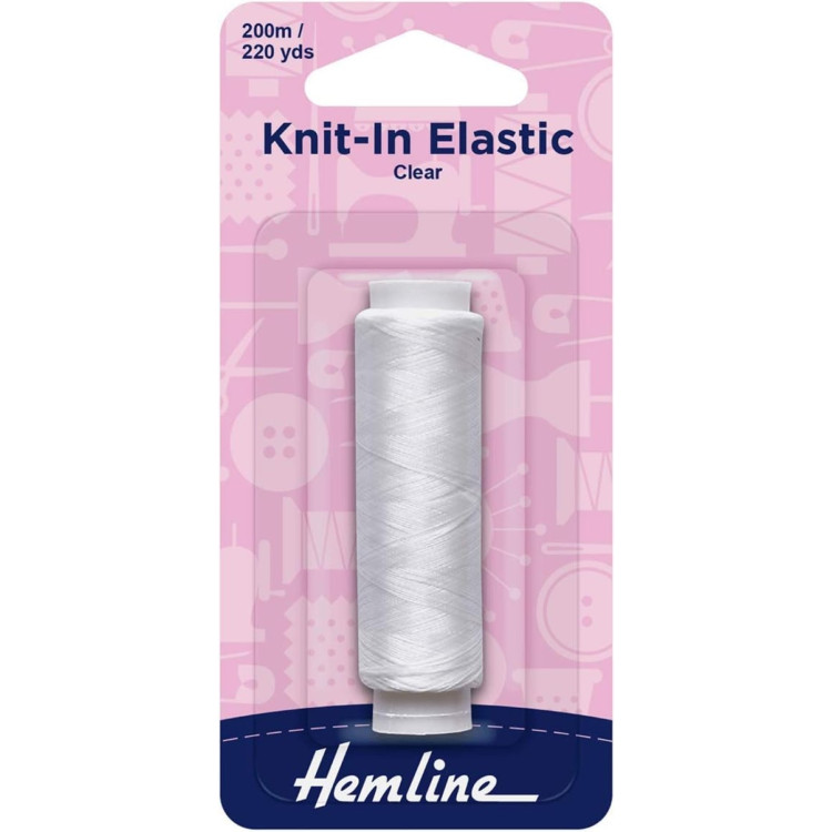 Knit-In Elastic: 200m: Clear