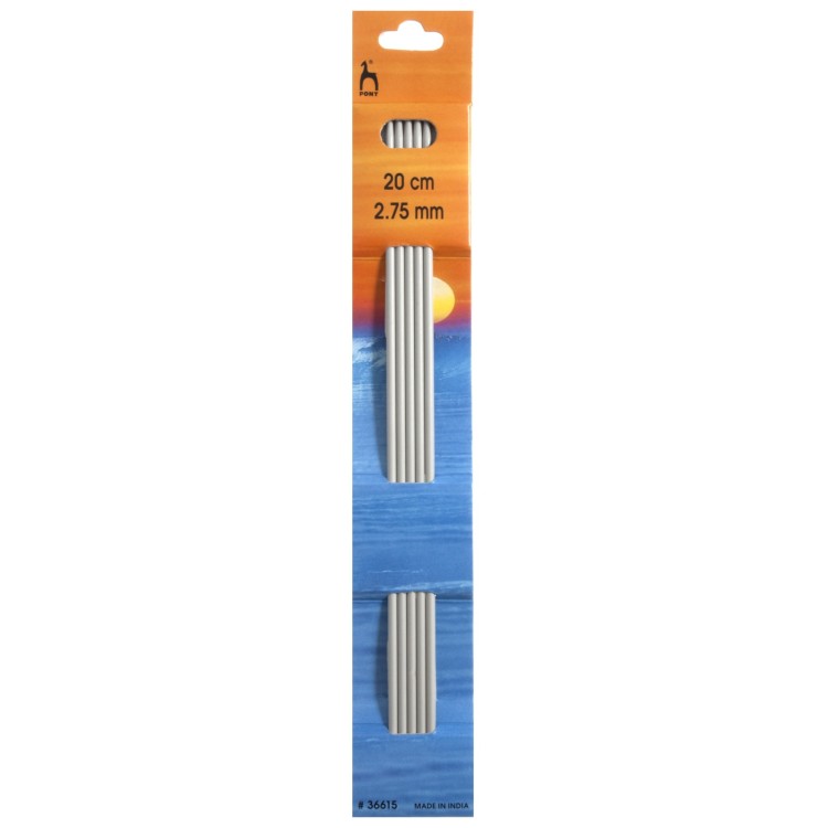 Knitting Pins: Double-Ended: Set of Five: 20cm x 2.75mm