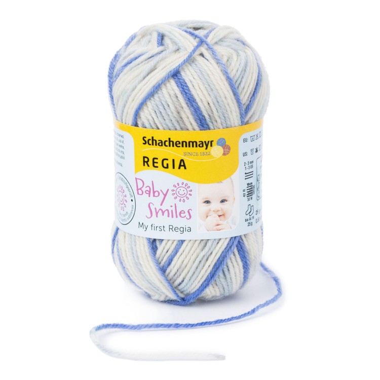 Knitting Yarn: Baby Smiles: My First Regia: 4 Ply:  25g: Finn