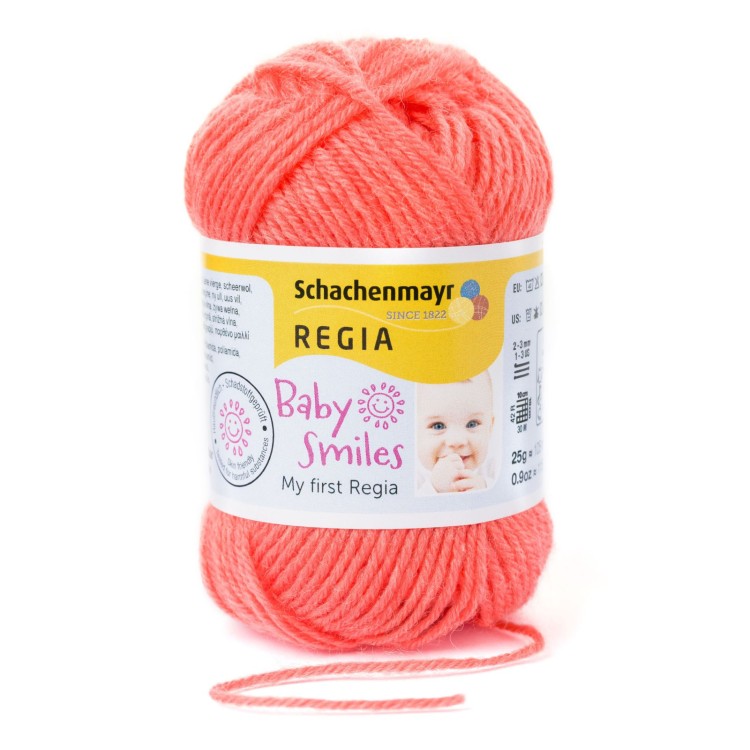 Knitting Yarn: Baby Smiles: My First Regia: 4 Ply: 10 x 25g: Coralle
