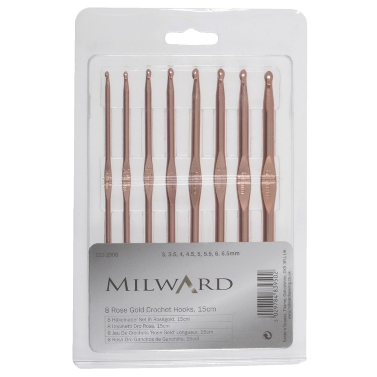 Milward Rose Gold Hooks Set 8 Rose Gold Hooks 15cm