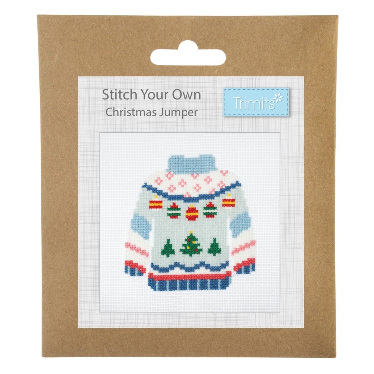 Mini Cross Stitch Kit: Christmas Jumper