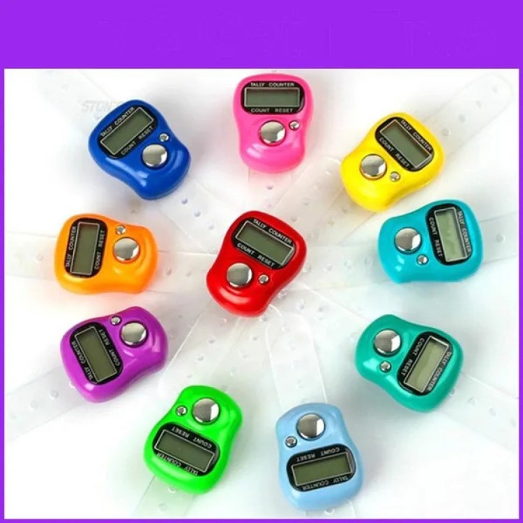 Portable Finger Counter, Manual Ring Style Mini Electronic Counter
