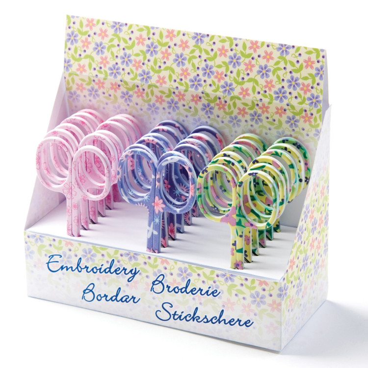 Scissors: Embroidery: Floral: