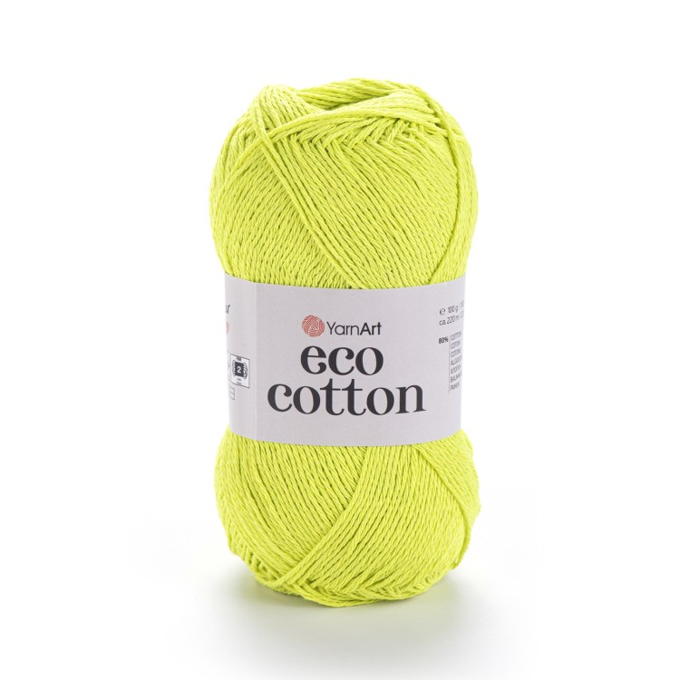 Yarn Art Eco-Cotton 5 x 100g Neon Yellow 801