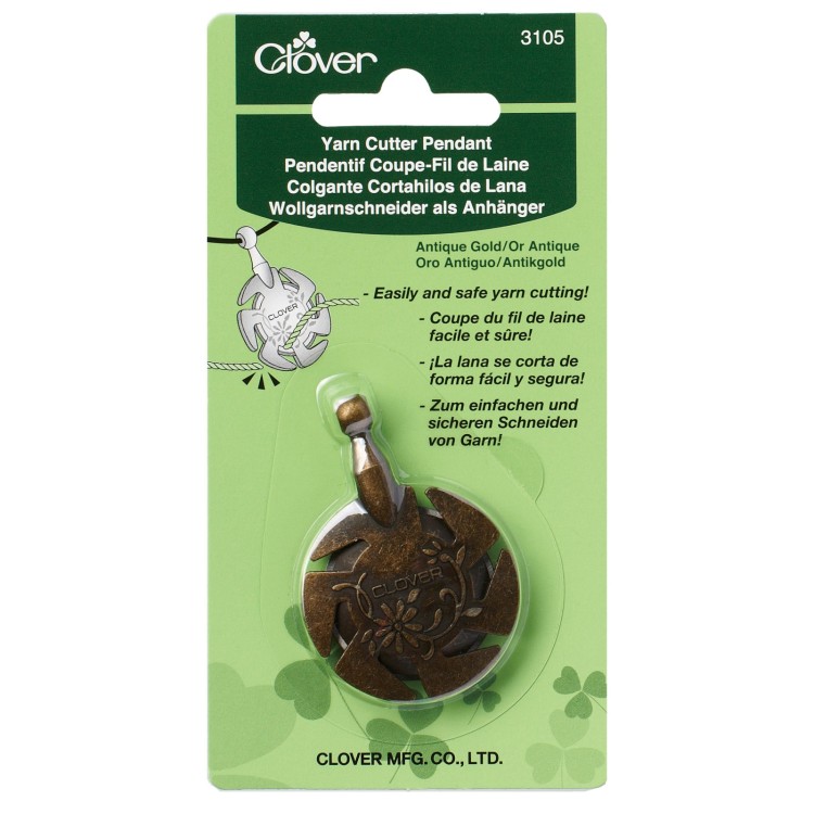 Yarn Cutter: Pendant: Antique Gold